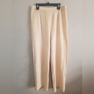 St. John Cream Santana Knit Pants Size 10